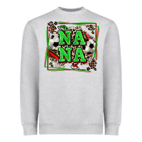 Heather Grey soccer nana with leopard Heavyweight Sweatshirt - Zillion Design Studio