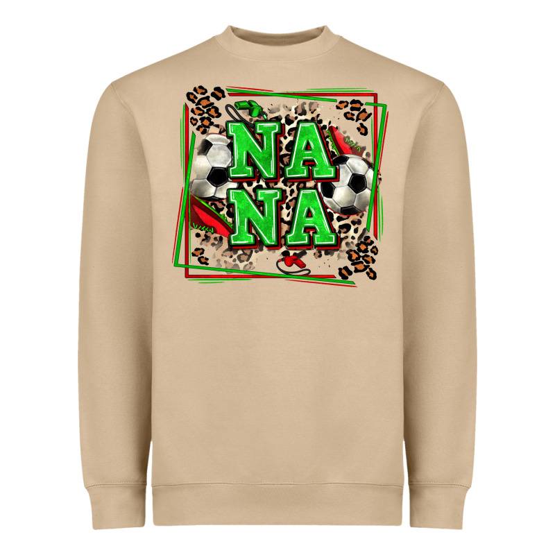 Soccer Nana With Leopard Heavyweight Sweatshirt by Zillion Design Studio | Teevron