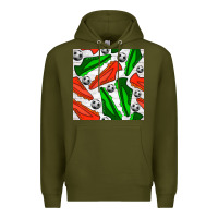 Army Green soccer shoes seamless pattern Premium Hoodie - BundleAndBundleShop