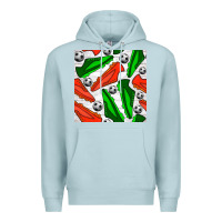 Blue Mist soccer shoes seamless pattern Premium Hoodie - BundleAndBundleShop