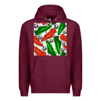 Burgundy soccer shoes seamless pattern Premium Hoodie - BundleAndBundleShop
