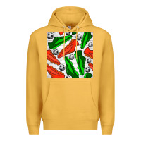 Mustard soccer shoes seamless pattern Premium Hoodie - BundleAndBundleShop