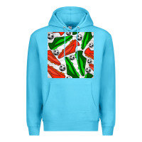 Ocean Blue soccer shoes seamless pattern Premium Hoodie - BundleAndBundleShop