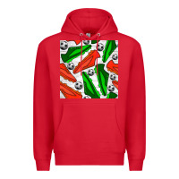 Red soccer shoes seamless pattern Premium Hoodie - BundleAndBundleShop
