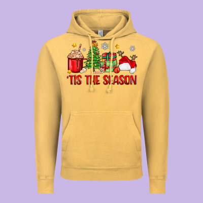 'tis The Season Christmas Vintage Hoodie Designed By Zillion Design Studio