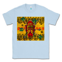 Dusty Blue african mask tumbler Classic Tee - BundleAndBundleShop