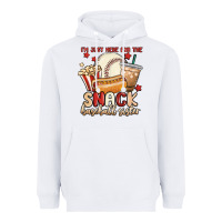 White i'm just here for the snack baseball sister Heavyweight Hoodie - MaliasSmallBusiness