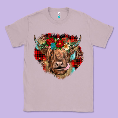 Christmas Cow Gemstone Classic Tee Designed By Jahusdesignshop