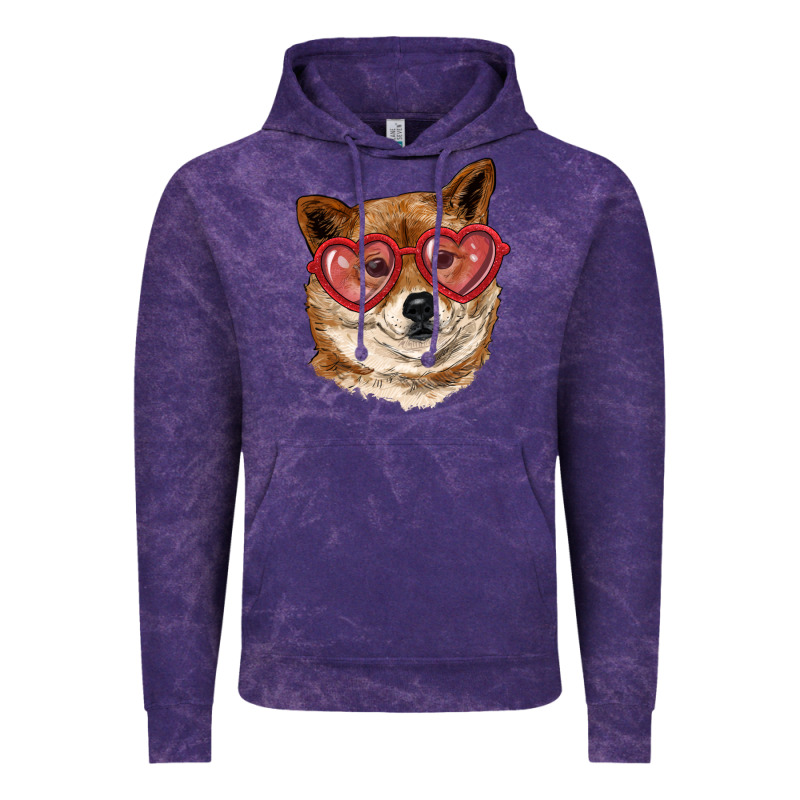 Shiba Inu With Love Glasses Vintage Hoodie by RanaPortraitStore | Teevron