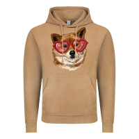 Vintage Camel shiba inu with love glasses Vintage Hoodie - RanaPortraitStore