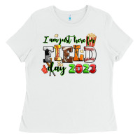 White I am just here for field day 2023 Ladies Tee - AdoDesignShop