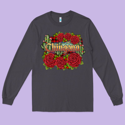 Christmas Chingona Long Sleeve Tee Designed By Jahusdesignshop