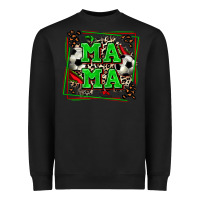 Black soccer mama with leopard Heavyweight Sweatshirt - Zillion Design Studio