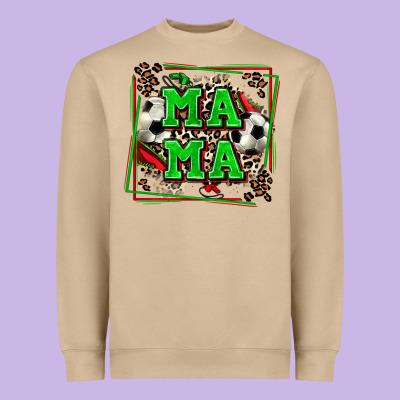 Soccer Mama With Leopard Heavyweight Sweatshirt Designed By Zillion Design Studio