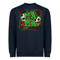 Navy soccer mama with leopard Heavyweight Sweatshirt - Zillion Design Studio