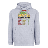Heather Grey black inventors black history Heavyweight Hoodie - MaliasSmallBusiness