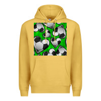 Soccer Hearts Seamless Pattern Premium Hoodie | Teevron