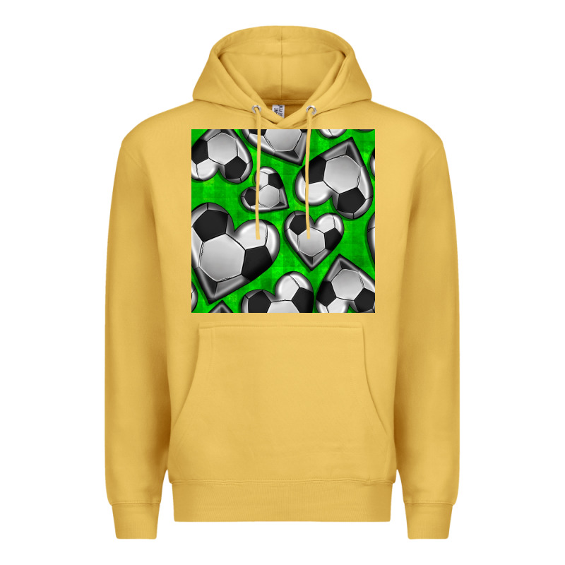 Soccer Hearts Seamless Pattern Premium Hoodie by BundleAndBundleShop | Teevron