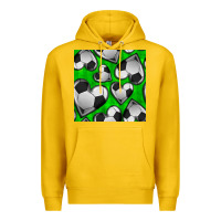 Lemon soccer hearts seamless pattern Premium Hoodie - BundleAndBundleShop