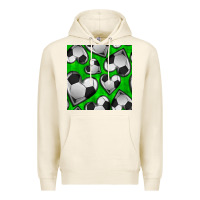 Tofu soccer hearts seamless pattern Premium Hoodie - BundleAndBundleShop