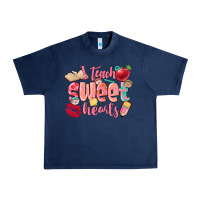 Navy i teach sweet hearts valentine's day teacher Urban Heavy Tee - FaDigitalArtStudio