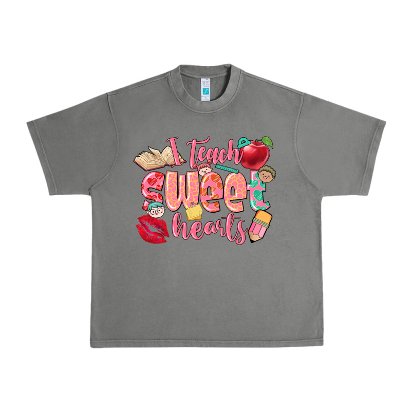 I Teach Sweet Hearts Valentine's Day Teacher Urban Heavy Tee by FaDigitalArtStudio | Teevron