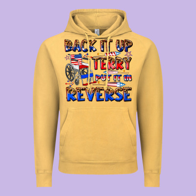 Vintage Hoodie back it up terry put it in reverse billie wilder
