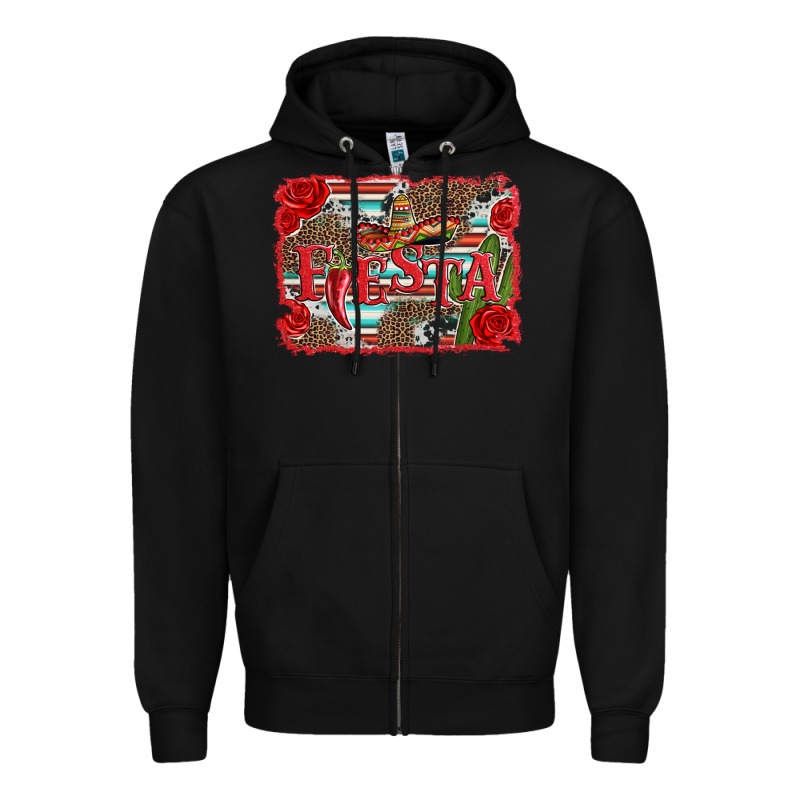 Fiesta With Sombrero Background Zipper Hoodie by Artiststas | Teevron