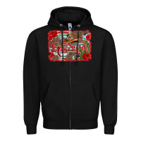 Black fiesta with sombrero background Zipper Hoodie - Artiststas