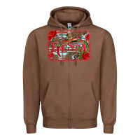 Chestnut fiesta with sombrero background Zipper Hoodie - Artiststas
