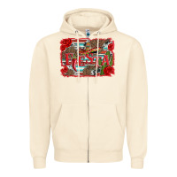 Sandshell fiesta with sombrero background Zipper Hoodie - Artiststas