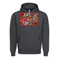 Smoke fiesta with sombrero background Zipper Hoodie - Artiststas