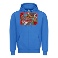 True Royal fiesta with sombrero background Zipper Hoodie - Artiststas