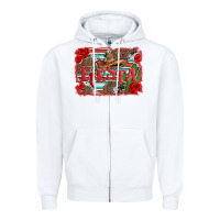White fiesta with sombrero background Zipper Hoodie - Artiststas