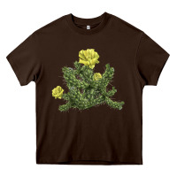 Chocolate Brown whipple cholla cactus Heavy Core Tee - LillyAllenDesigns