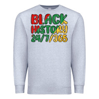 Heather Grey black history Premium Sweatshirt - MaliasSmallBusiness