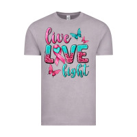 Vintage Zinc Live Love Fight Breast Cancer Vintage Tee - texasbilliewilder
