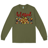Army Green Christmas blessed mom Long Sleeve Tee - JahusDesignShop