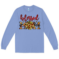 Colony Blue Christmas blessed mom Long Sleeve Tee - JahusDesignShop