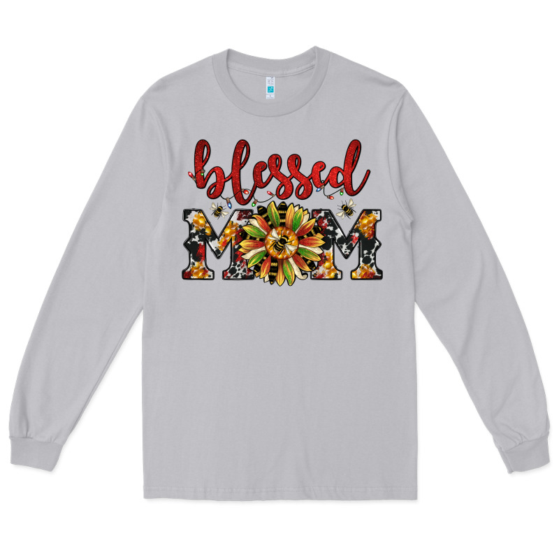 Christmas Blessed Mom Long Sleeve Tee by JahusDesignShop | Teevron