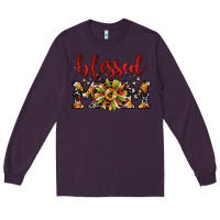 Plum Christmas blessed mom Long Sleeve Tee - JahusDesignShop