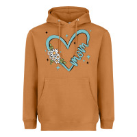Meerkat mom with heart and flowers Heavyweight Hoodie - MaliasSmallBusiness