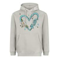 Moon Dust mom with heart and flowers Heavyweight Hoodie - MaliasSmallBusiness