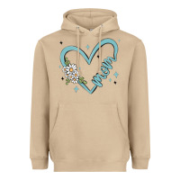 Mushroom mom with heart and flowers Heavyweight Hoodie - MaliasSmallBusiness