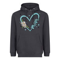 Smoke mom with heart and flowers Heavyweight Hoodie - MaliasSmallBusiness