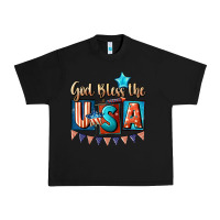 Black God bless the USA 4th of july Urban Heavy Tee - CowGirlArtShop