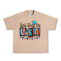 Burro God bless the USA 4th of july Urban Heavy Tee - CowGirlArtShop