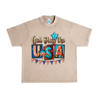 French Oak God bless the USA 4th of july Urban Heavy Tee - CowGirlArtShop
