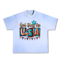Grape Ice God bless the USA 4th of july Urban Heavy Tee - CowGirlArtShop