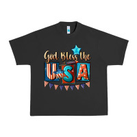 Pigment Black God bless the USA 4th of july Urban Heavy Tee - CowGirlArtShop